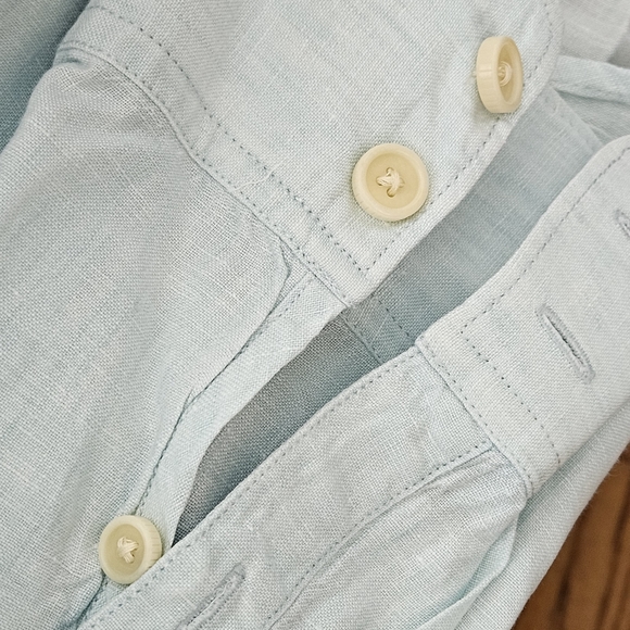 Tommy Bahama Mens Linen Shirt with long sleeves and collar XL Light Aqua - Picture 12 of 14